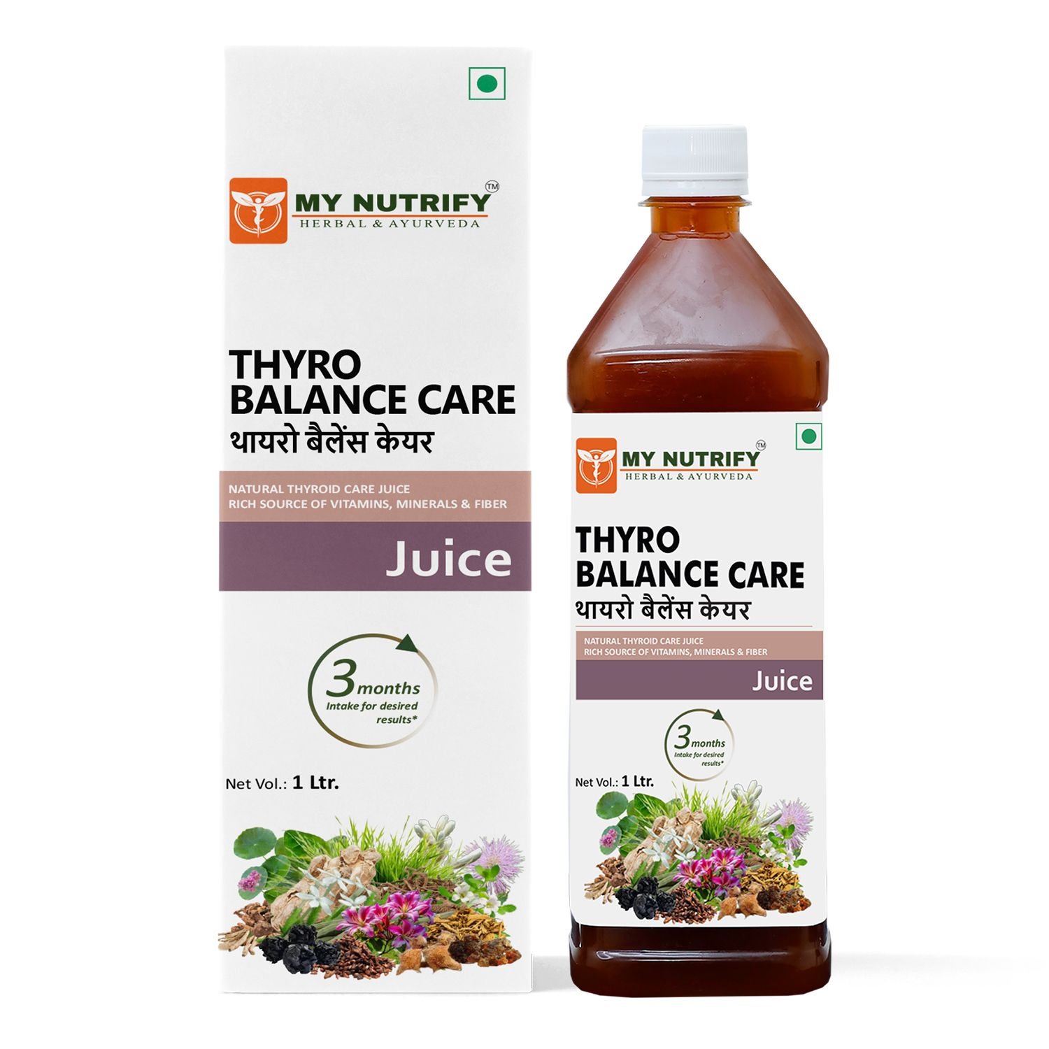 My Nutrify Herbal & Ayurveda's Thyro Balance Care Juice â€“ 1 Ltr |  Natural Thyroid Support, Energy Booster & Metabolism Enhancer.